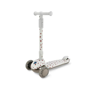 Самокат со светящимися колесами Vanilla Copenhagen "Ladybug", серый, маленький